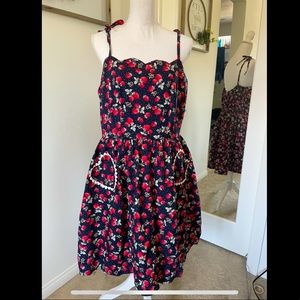 Strawberry knee- length dress